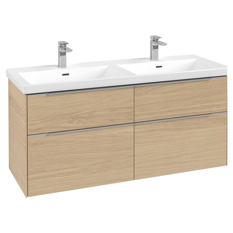 Élément inférieur SUBWAY 3.0
127,2 x 57,6 x 47,8 cm
pour lavabo double Subway 3.0
130 cm, 2 éléments à chacune
2 tiroirs