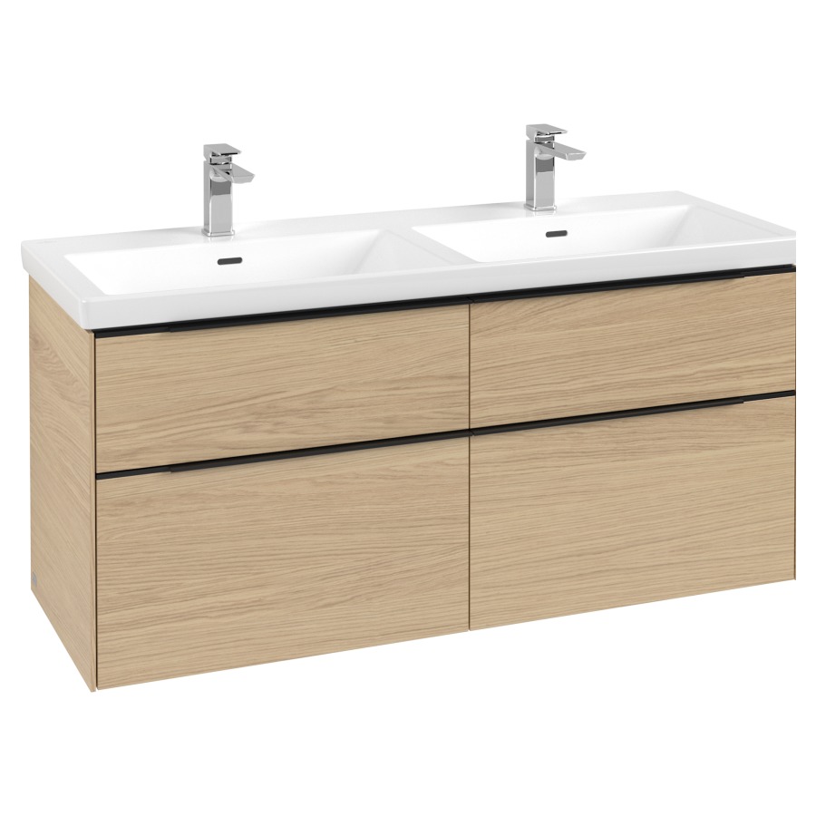 Élément inférieur SUBWAY 3.0
127,2 x 57,6 x 47,8 cm
pour lavabo double Subway 3.0
130 cm, 2 éléments à chacune
2 tiroirs