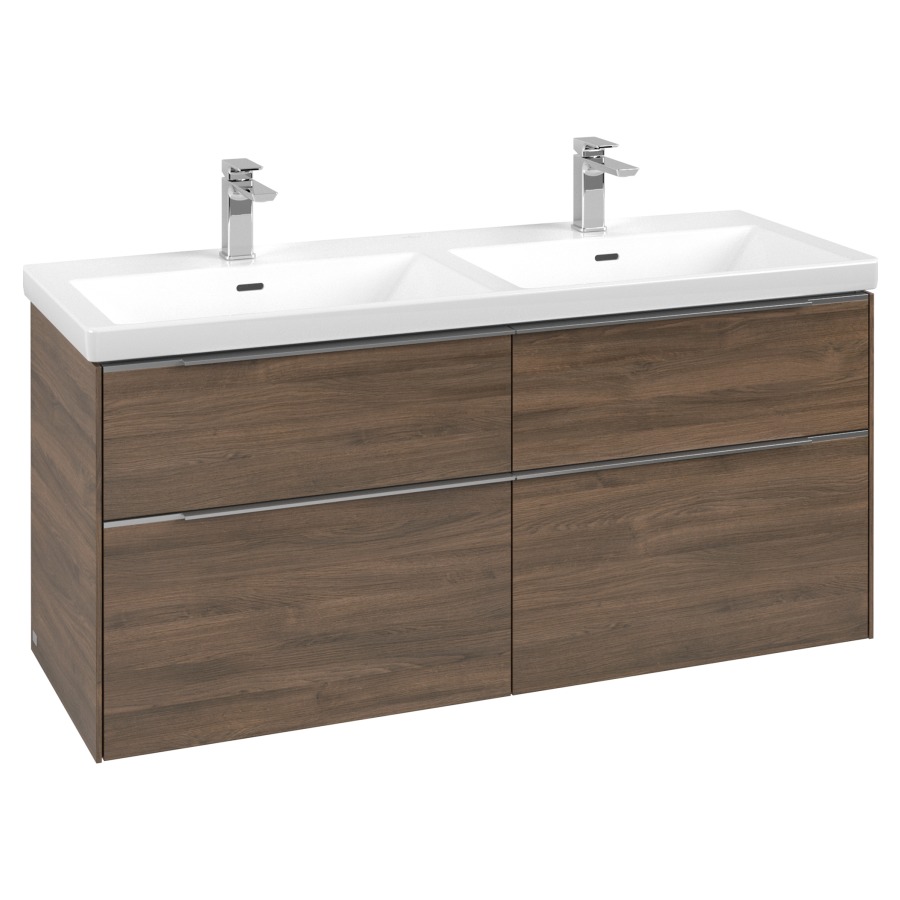 Élément inférieur SUBWAY 3.0
127,2 x 57,6 x 47,8 cm
pour lavabo double Subway 3.0
130 cm, 2 éléments à chacune
2 tiroirs