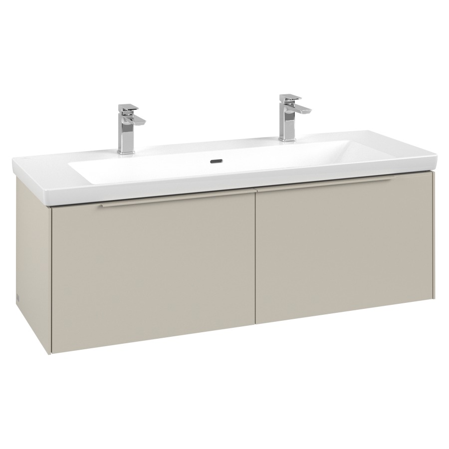 Élément inférieur SUBWAY 3.0
127,2 x 42,9 x 47,8 cm
pour lavabo Subway 3.0 130 cm
élément à 2 tiroirs