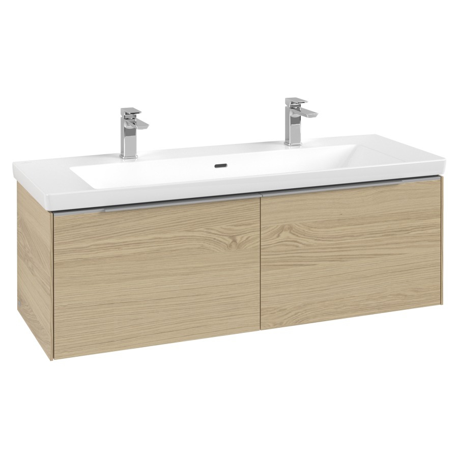 Élément inférieur SUBWAY 3.0
127,2 x 42,9 x 47,8 cm
pour lavabo Subway 3.0 130 cm
élément à 2 tiroirs