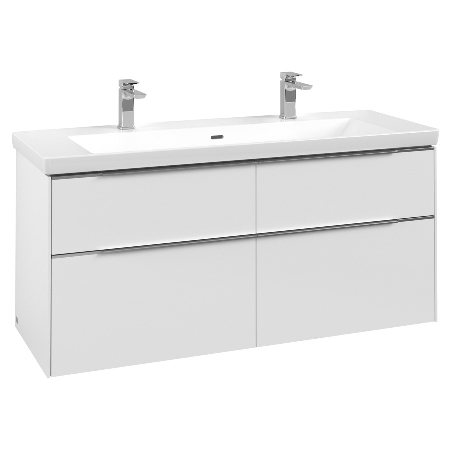 Élément inférieur SUBWAY 3.0
127,2 x 57,6 x 47,8 cm
pour lavabo Subway 3.0 130 cm
2 éléments à chacun 2 tiroirs