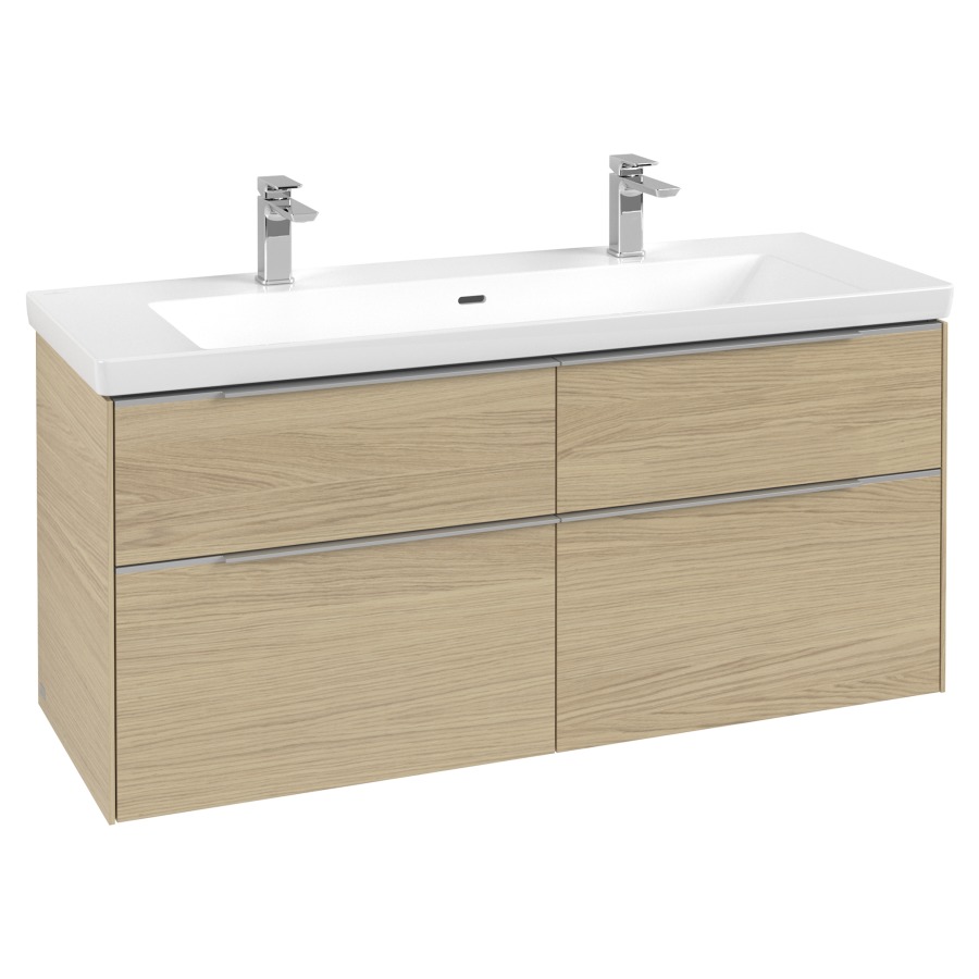 Élément inférieur SUBWAY 3.0
127,2 x 57,6 x 47,8 cm
pour lavabo Subway 3.0 130 cm
2 éléments à chacun 2 tiroirs