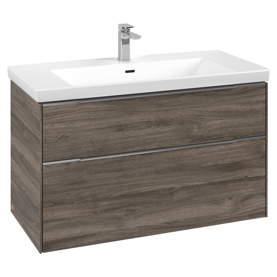 Élément inférieur SUBWAY 3.0
97,3 x 57,6 x 47,8 cm
pour lavabo double Subway 3.0
100 cm, élément à 2 tiroirs