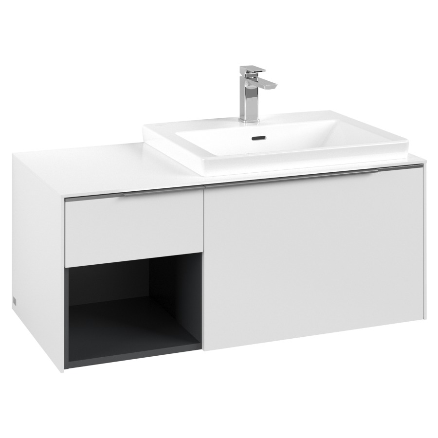Élément inférieur SUBWAY 3.0
100,1 x 42,25 x 51,6 cm
pour lavabo Subway 3.0 60 cm,
2 éléments à chacun
1 tiroir, niche ouverte à
gauche