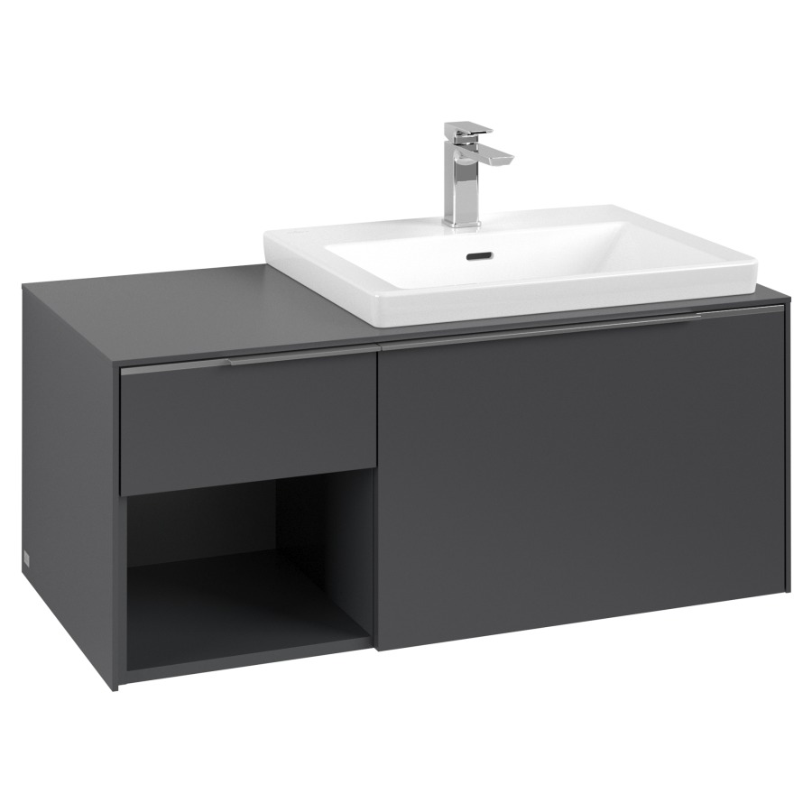 Élément inférieur SUBWAY 3.0
100,1 x 42,25 x 51,6 cm
pour lavabo Subway 3.0 60 cm,
2 éléments à chacun
1 tiroir, niche ouverte à
gauche