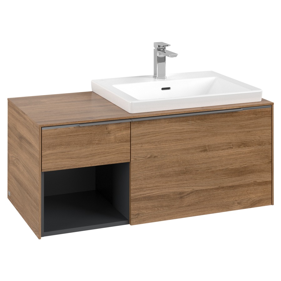 Élément inférieur SUBWAY 3.0
100,1 x 42,25 x 51,6 cm
pour lavabo Subway 3.0 60 cm,
2 éléments à chacun
1 tiroir, niche ouverte à
gauche