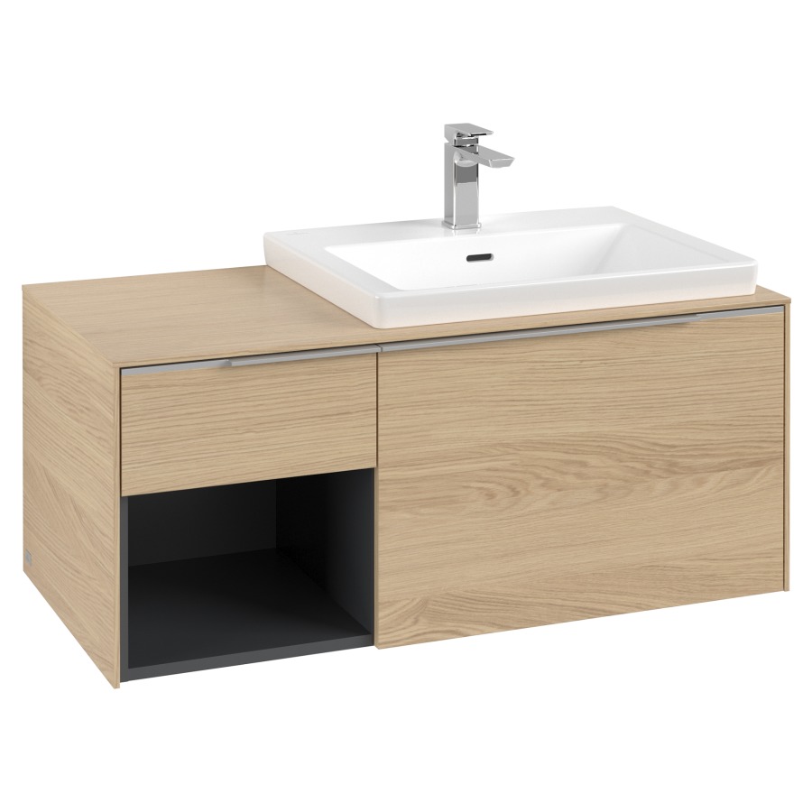 Élément inférieur SUBWAY 3.0
100,1 x 42,25 x 51,6 cm
pour lavabo Subway 3.0 60 cm,
2 éléments à chacun
1 tiroir, niche ouverte à
gauche