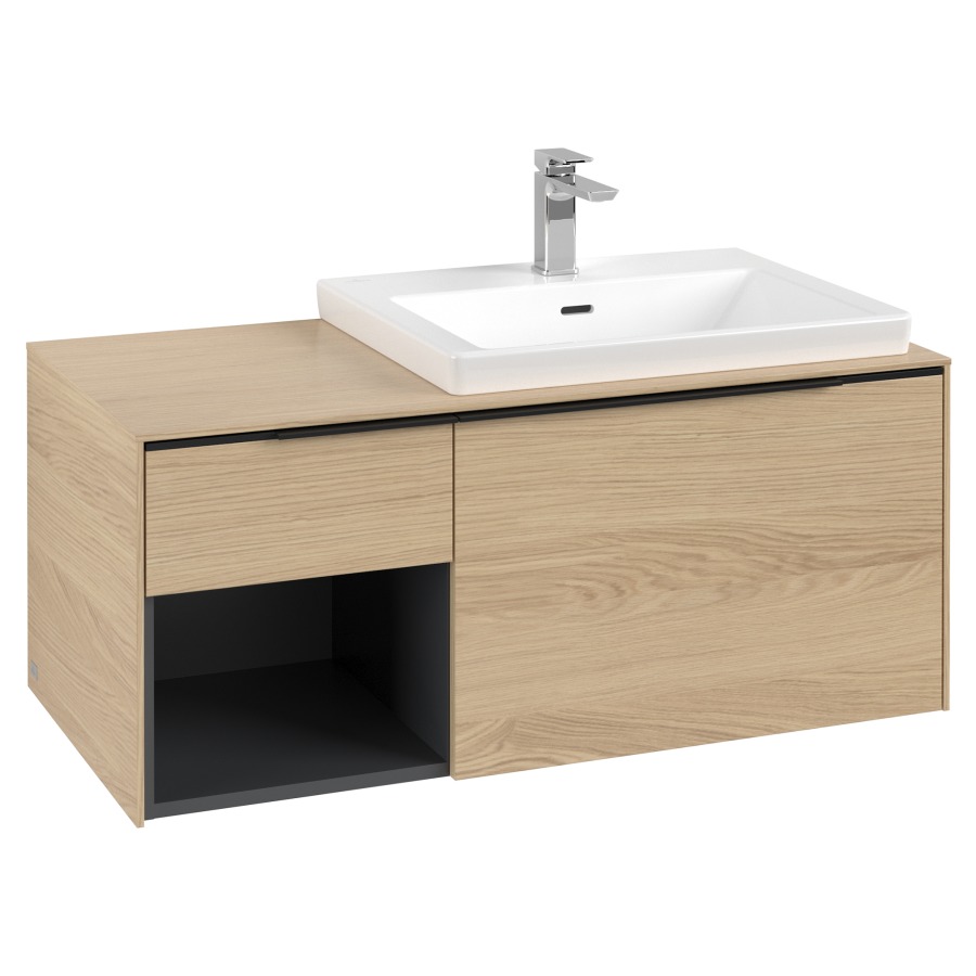 Élément inférieur SUBWAY 3.0
100,1 x 42,25 x 51,6 cm
pour lavabo Subway 3.0 60 cm,
2 éléments à chacun
1 tiroir, niche ouverte à
gauche