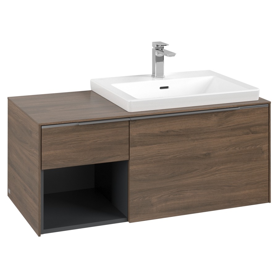 Élément inférieur SUBWAY 3.0
100,1 x 42,25 x 51,6 cm
pour lavabo Subway 3.0 60 cm,
2 éléments à chacun
1 tiroir, niche ouverte à
gauche