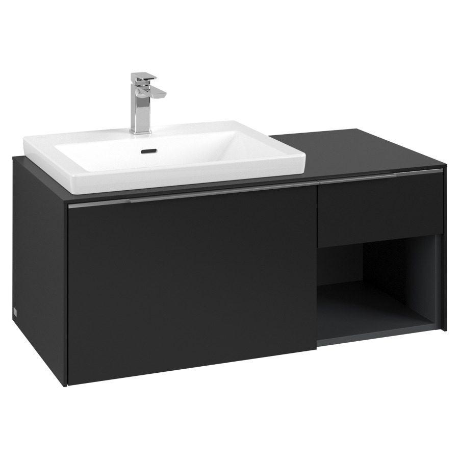 Élément inférieur SUBWAY 3.0
100,1 x 42,25 x 51,6 cm
pour lavabo Subway 3.0 60 cm
2 éléments à chacun 1 tiroir
niche ouverte à droite
