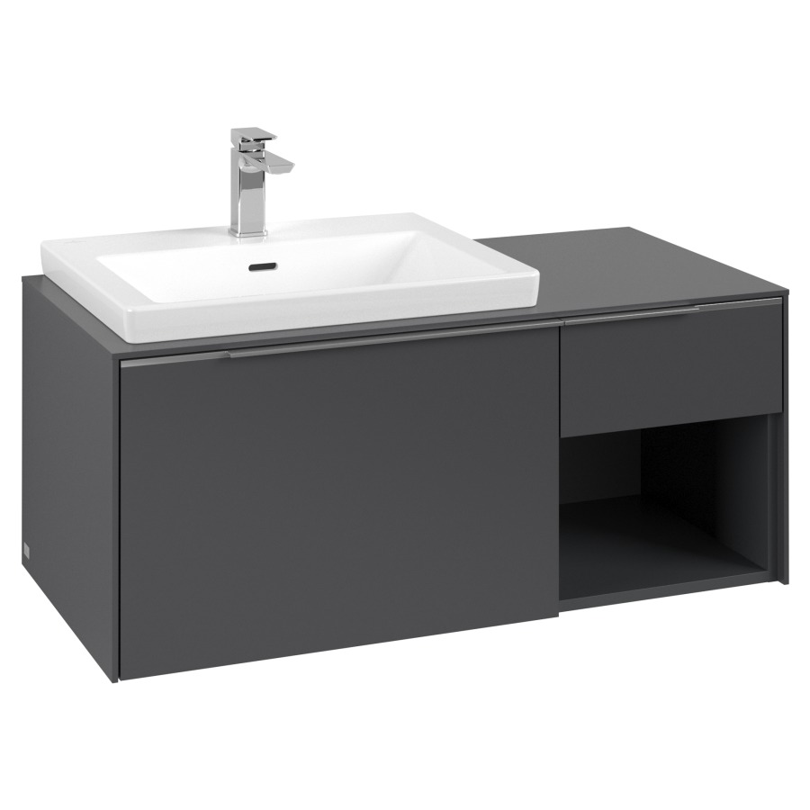 Élément inférieur SUBWAY 3.0
100,1 x 42,25 x 51,6 cm
pour lavabo Subway 3.0 60 cm
2 éléments à chacun 1 tiroir
niche ouverte à droite