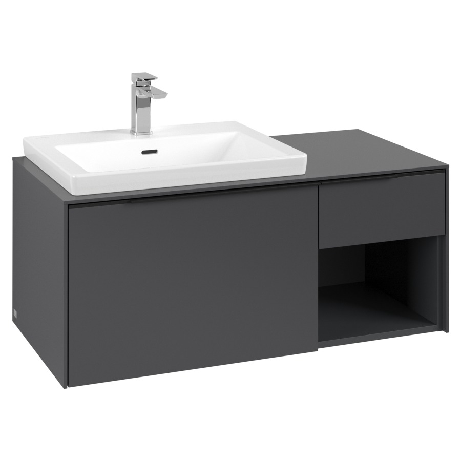 Élément inférieur SUBWAY 3.0
100,1 x 42,25 x 51,6 cm
pour lavabo Subway 3.0 60 cm
2 éléments à chacun 1 tiroir
niche ouverte à droite