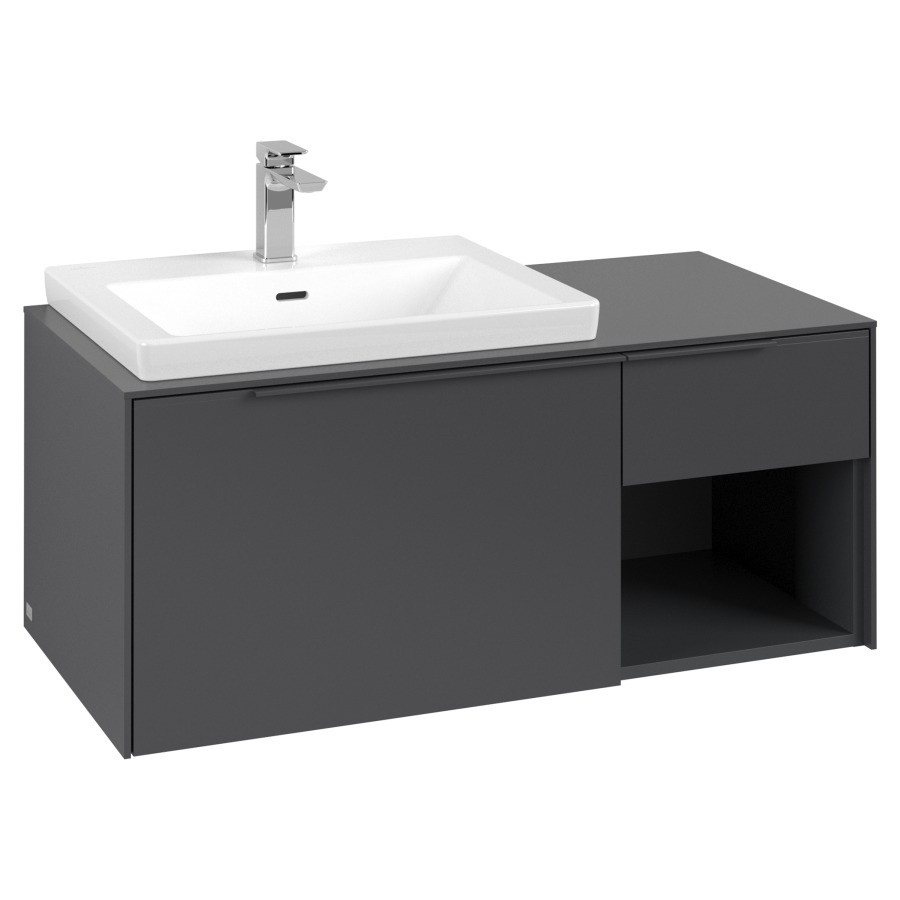 Élément inférieur SUBWAY 3.0
100,1 x 42,25 x 51,6 cm
pour lavabo Subway 3.0 60 cm
2 éléments à chacun 1 tiroir
niche ouverte à droite