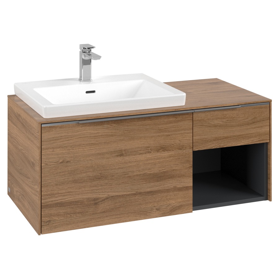Élément inférieur SUBWAY 3.0
100,1 x 42,25 x 51,6 cm
pour lavabo Subway 3.0 60 cm
2 éléments à chacun 1 tiroir
niche ouverte à droite