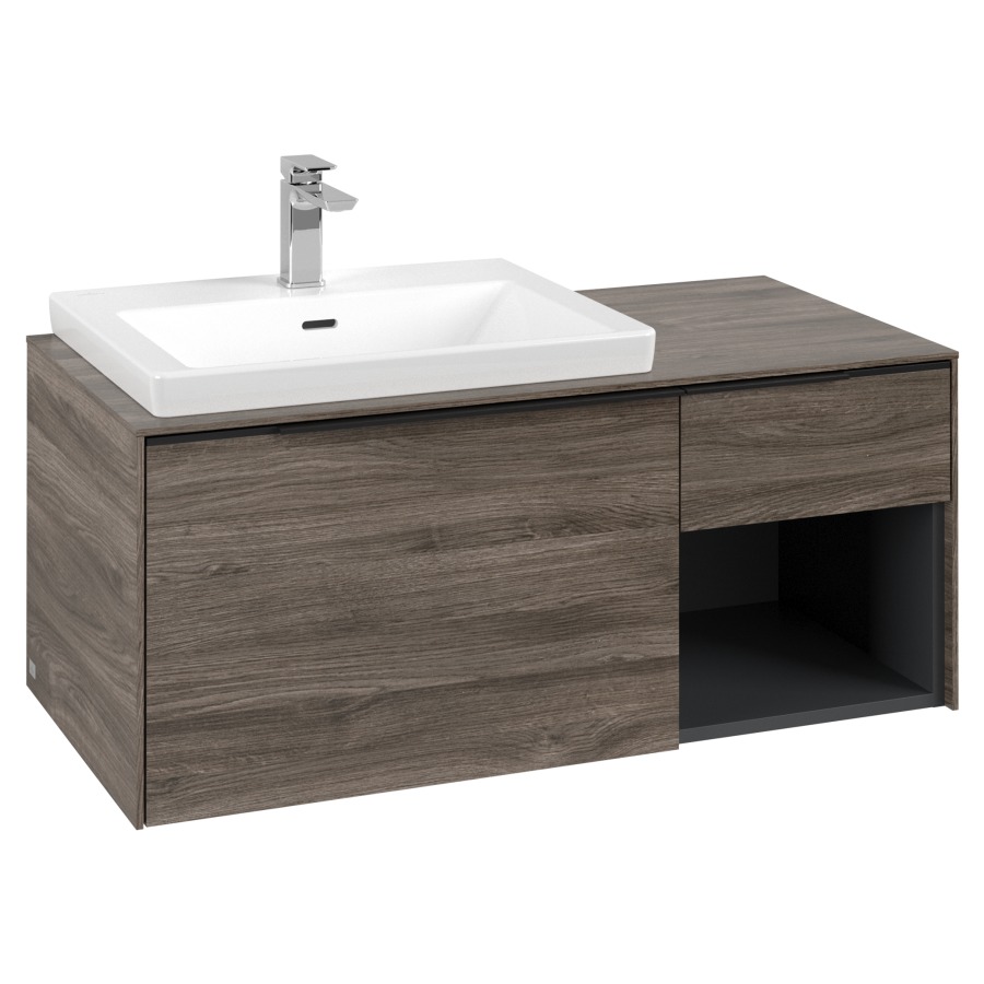 Élément inférieur SUBWAY 3.0
100,1 x 42,25 x 51,6 cm
pour lavabo Subway 3.0 60 cm
2 éléments à chacun 1 tiroir
niche ouverte à droite