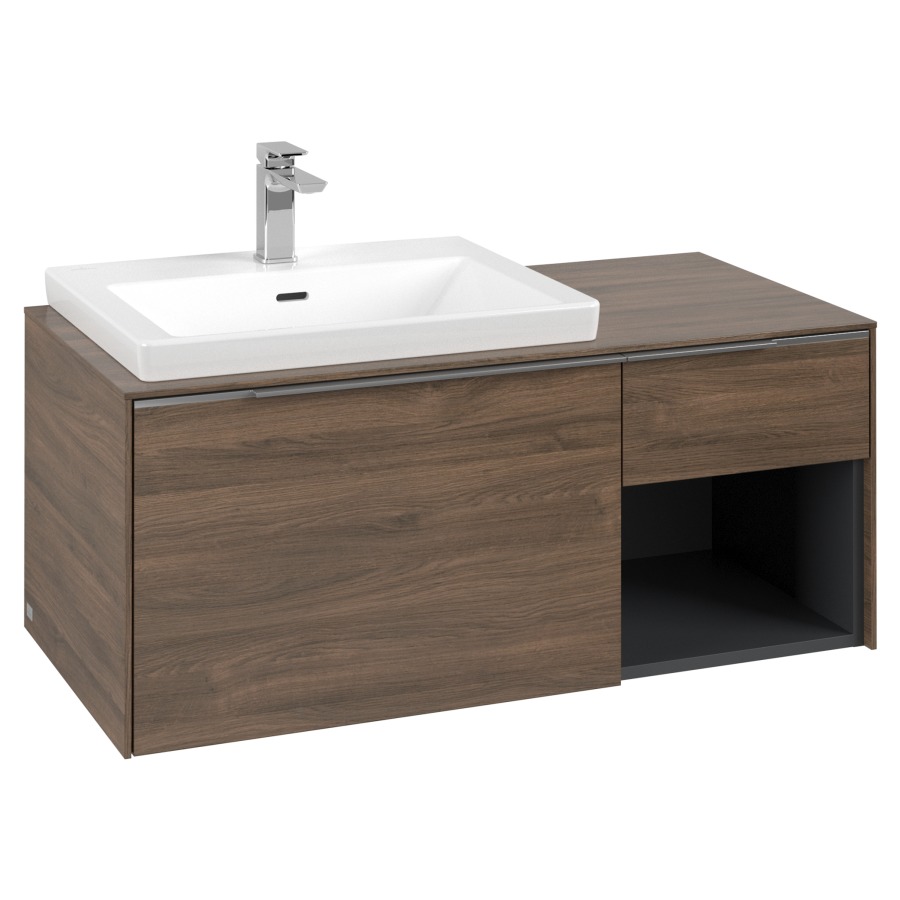 Élément inférieur SUBWAY 3.0
100,1 x 42,25 x 51,6 cm
pour lavabo Subway 3.0 60 cm
2 éléments à chacun 1 tiroir
niche ouverte à droite
