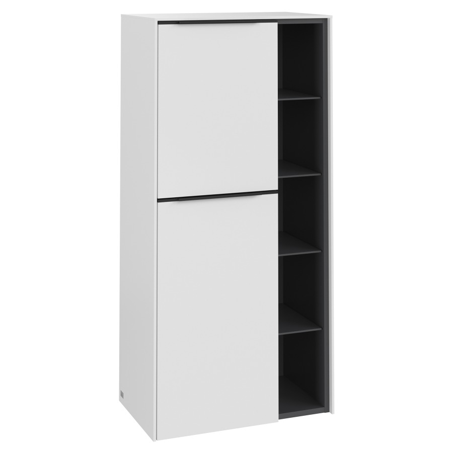 Armoire moyen SUBWAY 3.0
57,4 x 120,0 x 36,2 cm
armoire de tablette, 2 portes
2 tablettes, charnières à
gauche, 1 niche ouverte à
droite, 4 tablettes