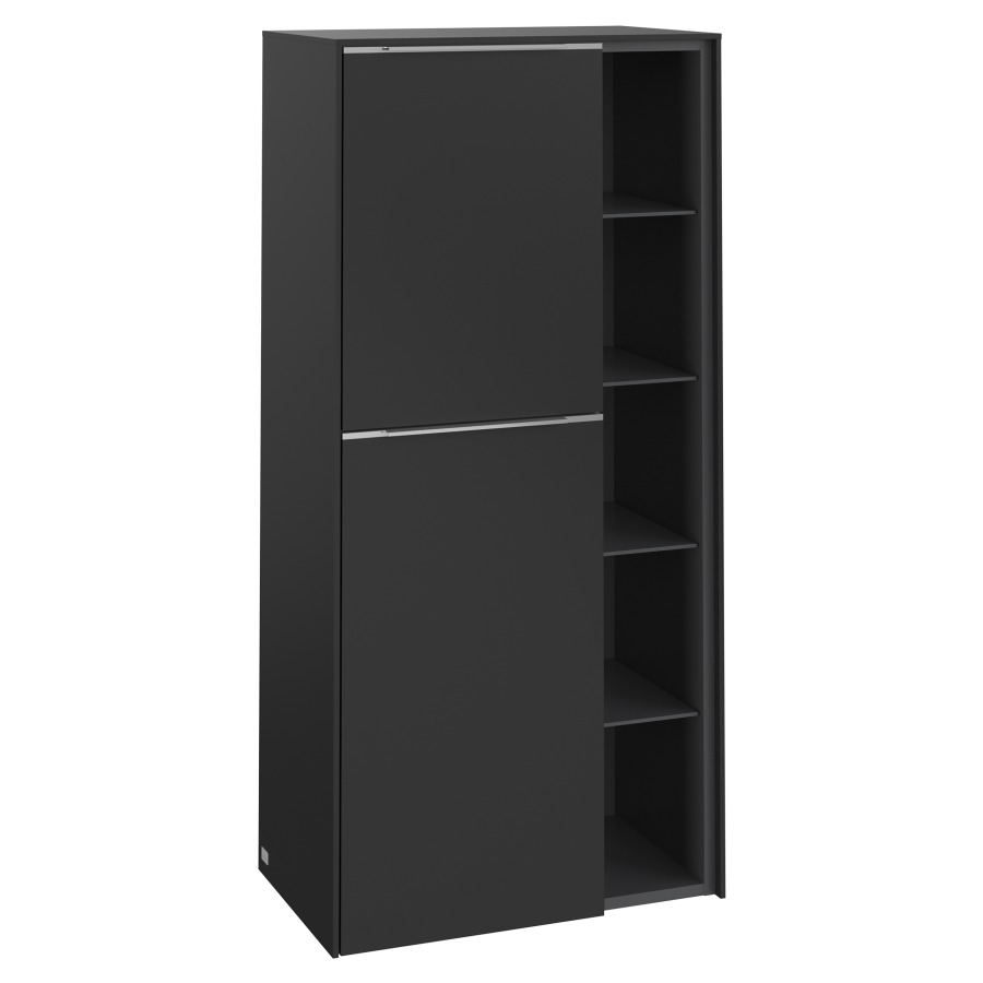 Armoire moyen SUBWAY 3.0
57,4 x 120,0 x 36,2 cm
armoire de tablette, 2 portes
2 tablettes, charnières à
gauche, 1 niche ouverte à
droite, 4 tablettes