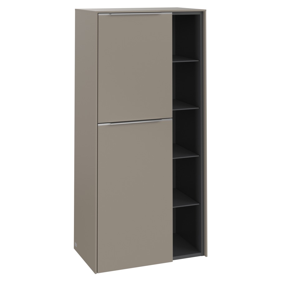 Armoire moyen SUBWAY 3.0
57,4 x 120,0 x 36,2 cm
armoire de tablette, 2 portes
2 tablettes, charnières à
gauche, 1 niche ouverte à
droite, 4 tablettes