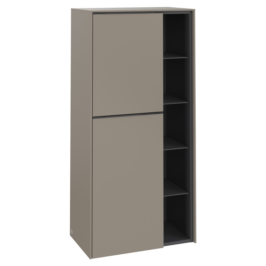 Armoire moyen SUBWAY 3.0
57,4 x 120,0 x 36,2 cm
armoire de tablette, 2 portes
2 tablettes, charnières à
gauche, 1 niche ouverte à
droite, 4 tablettes