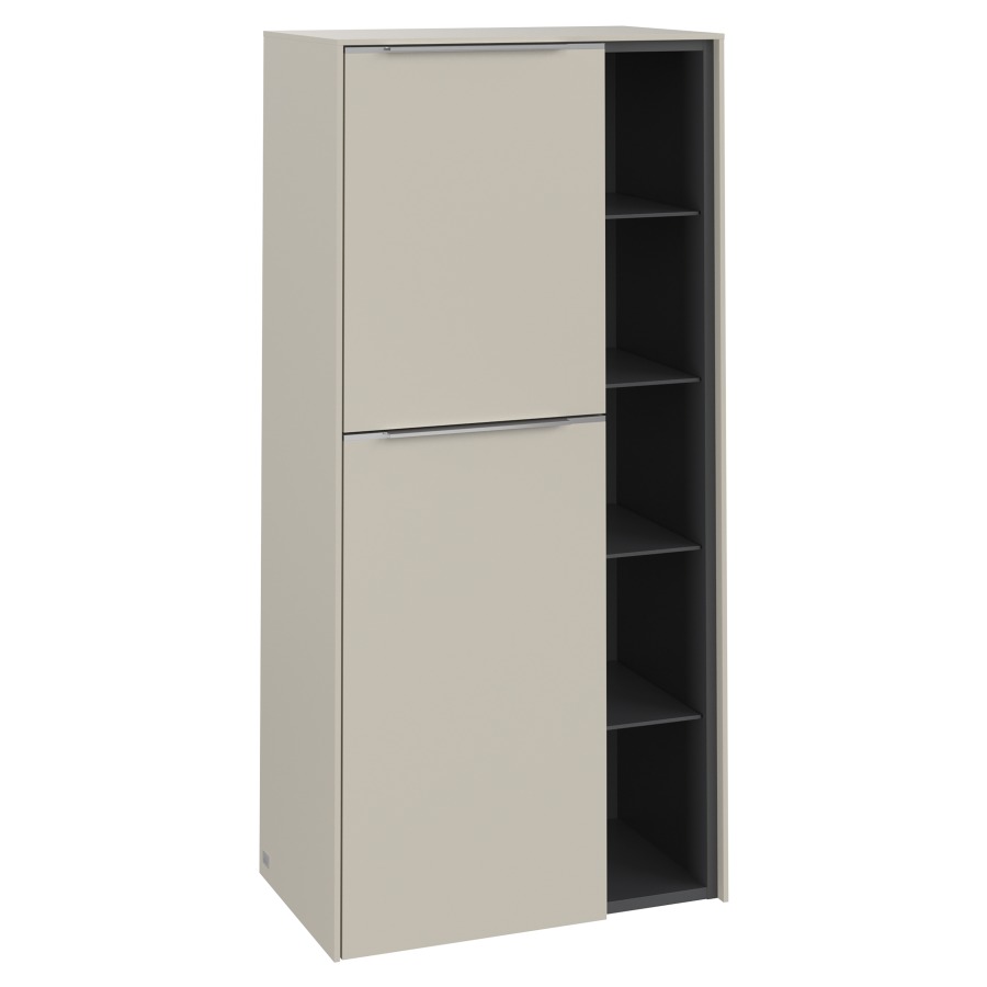 Armoire moyen SUBWAY 3.0
57,4 x 120,0 x 36,2 cm
armoire de tablette, 2 portes
2 tablettes, charnières à
gauche, 1 niche ouverte à
droite, 4 tablettes