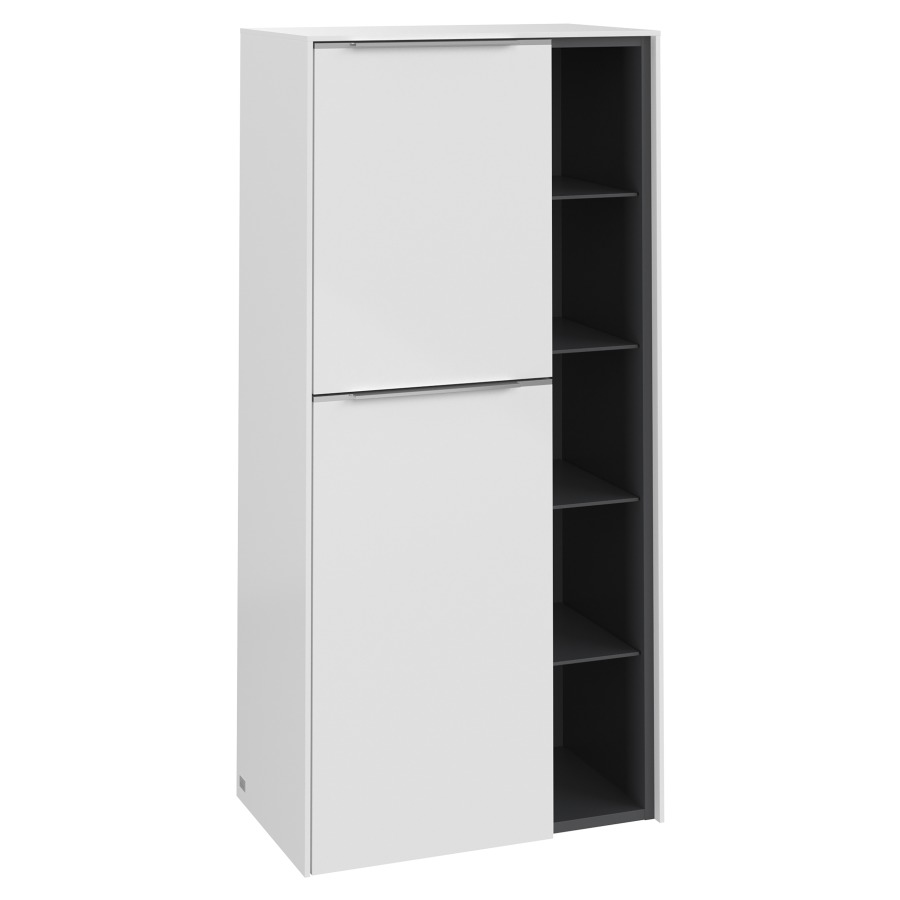 Armoire moyen SUBWAY 3.0
57,4 x 120,0 x 36,2 cm
armoire de tablette, 2 portes
2 tablettes, charnières à
gauche, 1 niche ouverte à
droite, 4 tablettes