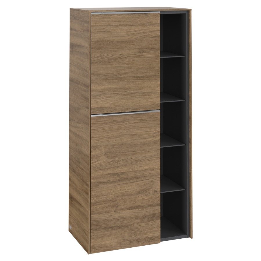 Armoire moyen SUBWAY 3.0
57,4 x 120,0 x 36,2 cm
armoire de tablette, 2 portes
2 tablettes, charnières à
gauche, 1 niche ouverte à
droite, 4 tablettes
