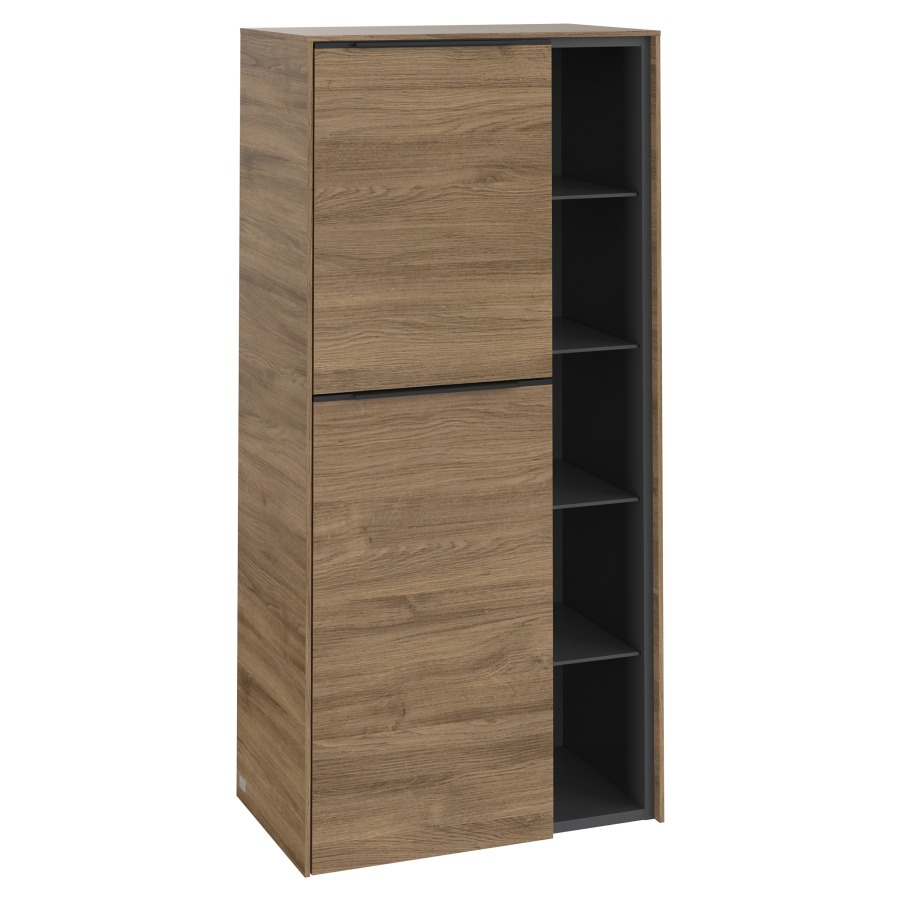 Armoire moyen SUBWAY 3.0
57,4 x 120,0 x 36,2 cm
armoire de tablette, 2 portes
2 tablettes, charnières à
gauche, 1 niche ouverte à
droite, 4 tablettes