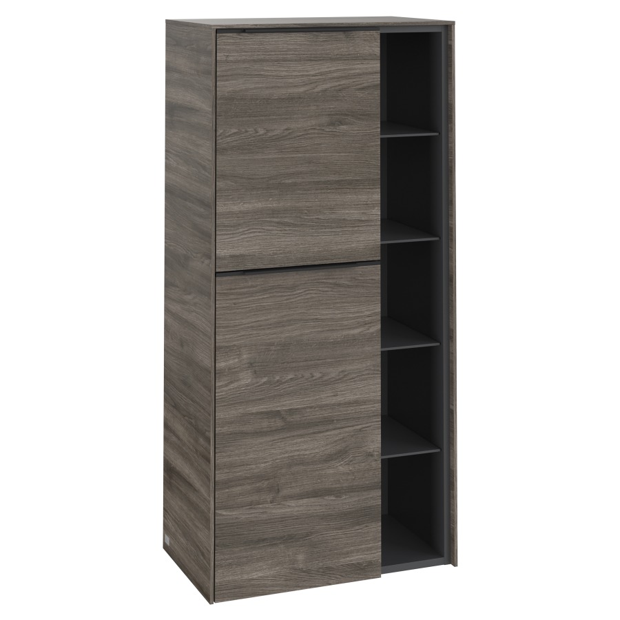 Armoire moyen SUBWAY 3.0
57,4 x 120,0 x 36,2 cm
armoire de tablette, 2 portes
2 tablettes, charnières à
gauche, 1 niche ouverte à
droite, 4 tablettes