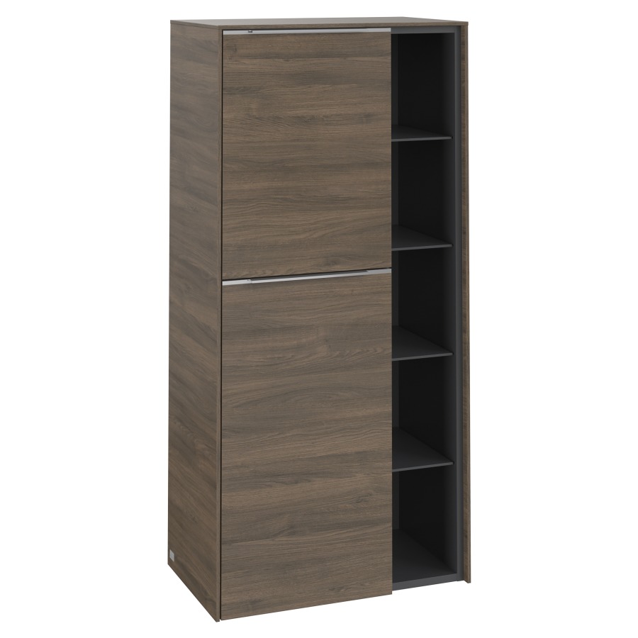 Armoire moyen SUBWAY 3.0
57,4 x 120,0 x 36,2 cm
armoire de tablette, 2 portes
2 tablettes, charnières à
gauche, 1 niche ouverte à
droite, 4 tablettes