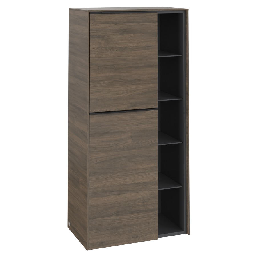 Armoire moyen SUBWAY 3.0
57,4 x 120,0 x 36,2 cm
armoire de tablette, 2 portes
2 tablettes, charnières à
gauche, 1 niche ouverte à
droite, 4 tablettes