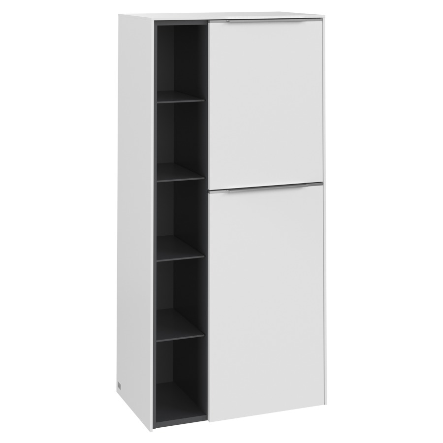 Armoire moyen SUBWAY 3.0
57,4 x 120,0 x 36,2 cm
armoire de tablette, 2 portes
2 tablettes, charnières à
droite, 1 niche ouverte à
gauche, 4 tablettes