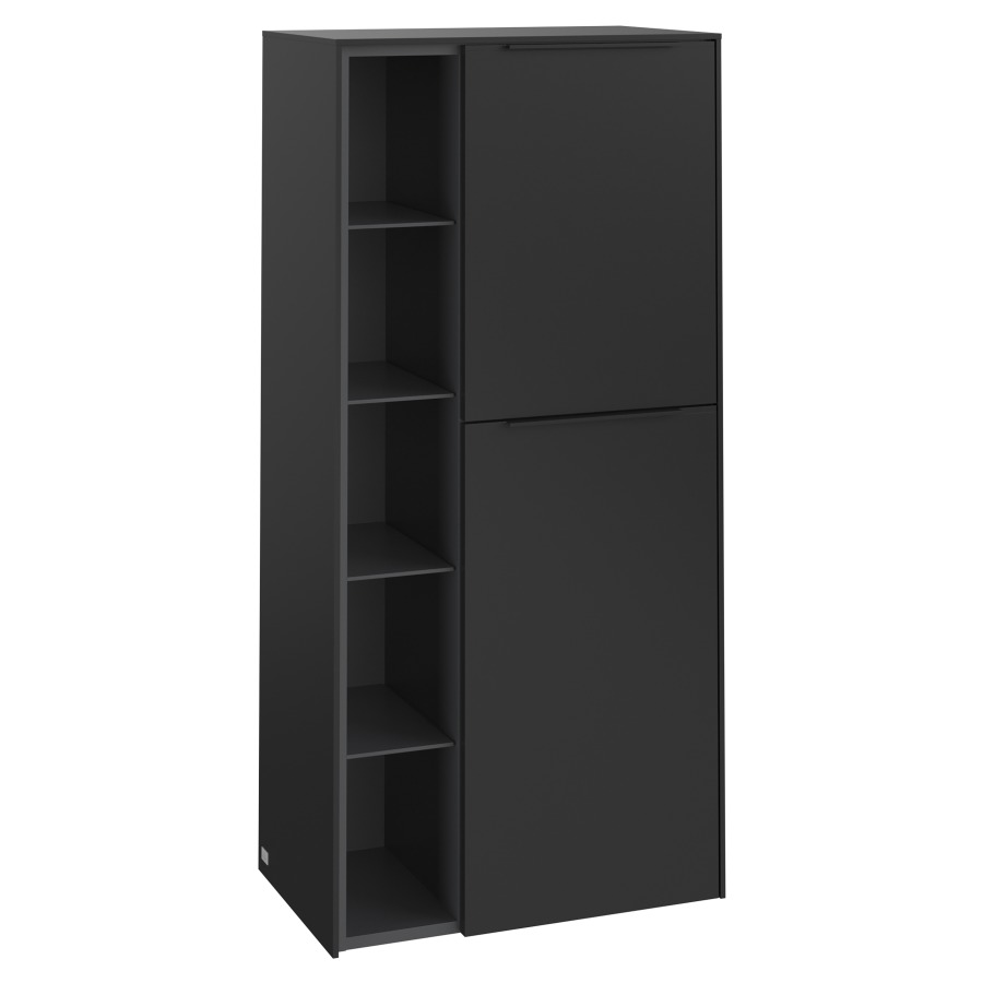 Armoire moyen SUBWAY 3.0
57,4 x 120,0 x 36,2 cm
armoire de tablette, 2 portes
2 tablettes, charnières à
droite, 1 niche ouverte à
gauche, 4 tablettes