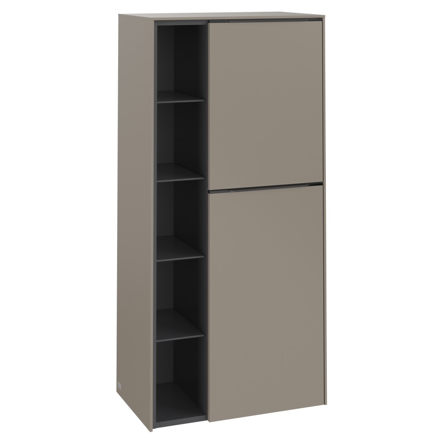 Armoire moyen SUBWAY 3.0
57,4 x 120,0 x 36,2 cm
armoire de tablette, 2 portes
2 tablettes, charnières à
droite, 1 niche ouverte à
gauche, 4 tablettes