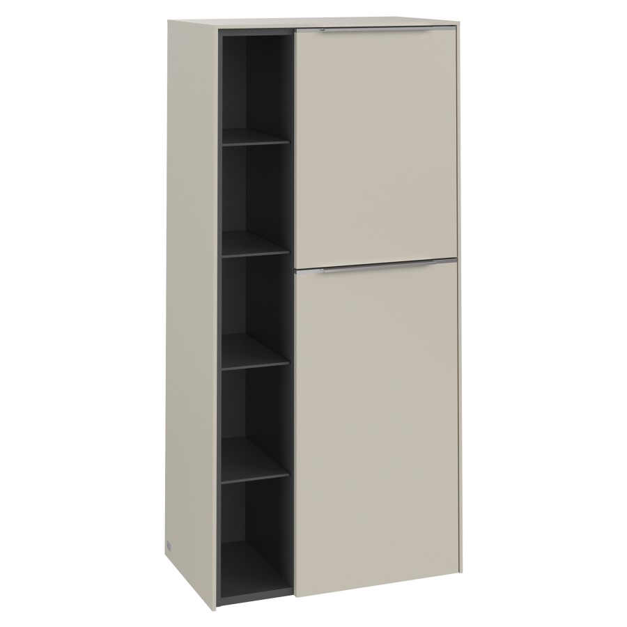 Armoire moyen SUBWAY 3.0
57,4 x 120,0 x 36,2 cm
armoire de tablette, 2 portes
2 tablettes, charnières à
droite, 1 niche ouverte à
gauche, 4 tablettes