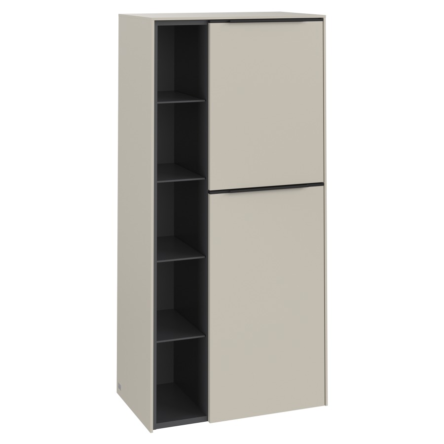 Armoire moyen SUBWAY 3.0
57,4 x 120,0 x 36,2 cm
armoire de tablette, 2 portes
2 tablettes, charnières à
droite, 1 niche ouverte à
gauche, 4 tablettes