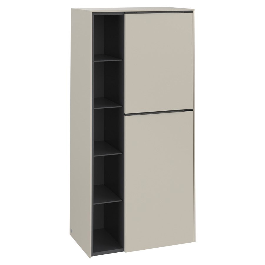 Armoire moyen SUBWAY 3.0
57,4 x 120,0 x 36,2 cm
armoire de tablette, 2 portes
2 tablettes, charnières à
droite, 1 niche ouverte à
gauche, 4 tablettes