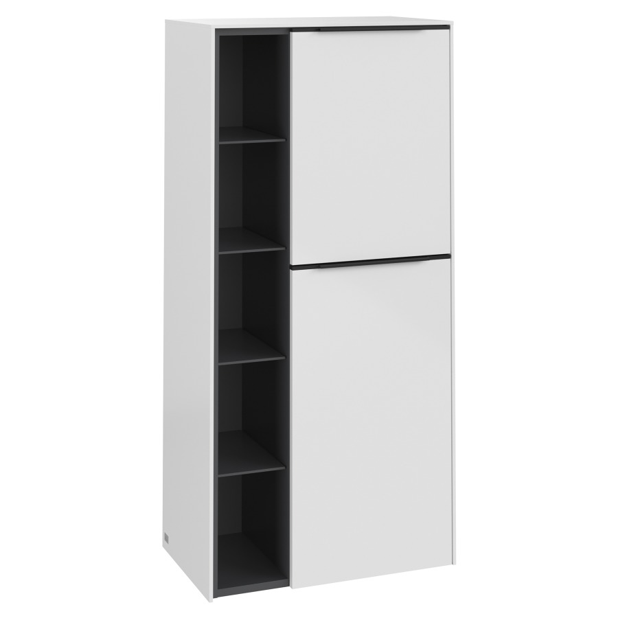 Armoire moyen SUBWAY 3.0
57,4 x 120,0 x 36,2 cm
armoire de tablette, 2 portes
2 tablettes, charnières à
droite, 1 niche ouverte à
gauche, 4 tablettes