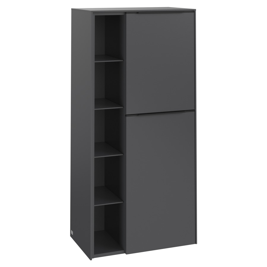 Armoire moyen SUBWAY 3.0
57,4 x 120,0 x 36,2 cm
armoire de tablette, 2 portes
2 tablettes, charnières à
droite, 1 niche ouverte à
gauche, 4 tablettes