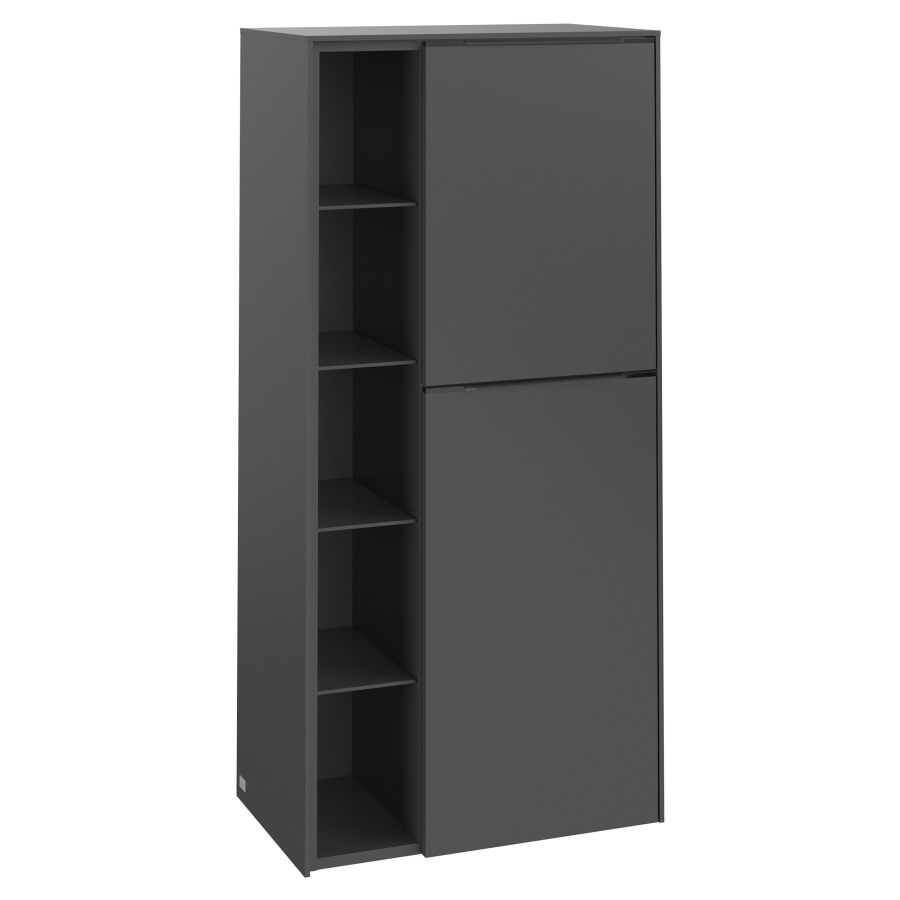 Armoire moyen SUBWAY 3.0
57,4 x 120,0 x 36,2 cm
armoire de tablette, 2 portes
2 tablettes, charnières à
droite, 1 niche ouverte à
gauche, 4 tablettes