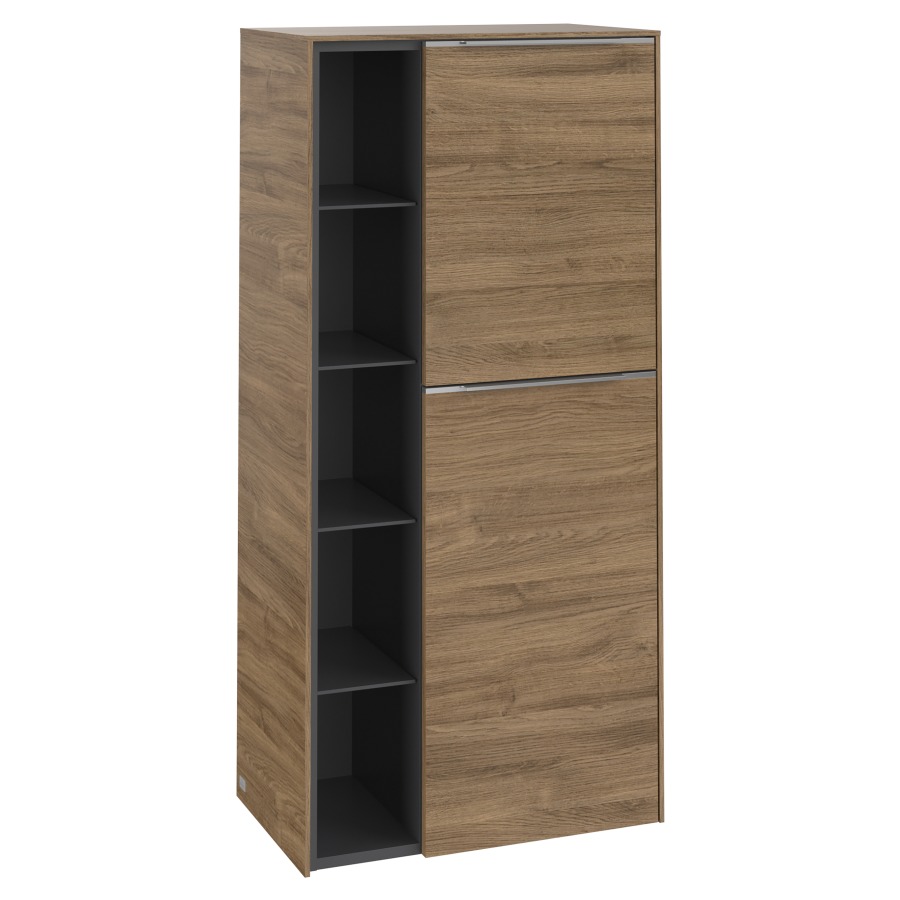 Armoire moyen SUBWAY 3.0
57,4 x 120,0 x 36,2 cm
armoire de tablette, 2 portes
2 tablettes, charnières à
droite, 1 niche ouverte à
gauche, 4 tablettes