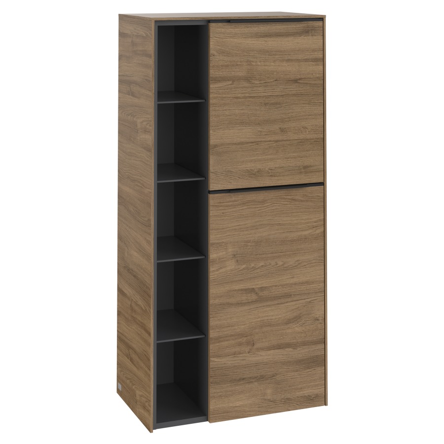 Armoire moyen SUBWAY 3.0
57,4 x 120,0 x 36,2 cm
armoire de tablette, 2 portes
2 tablettes, charnières à
droite, 1 niche ouverte à
gauche, 4 tablettes