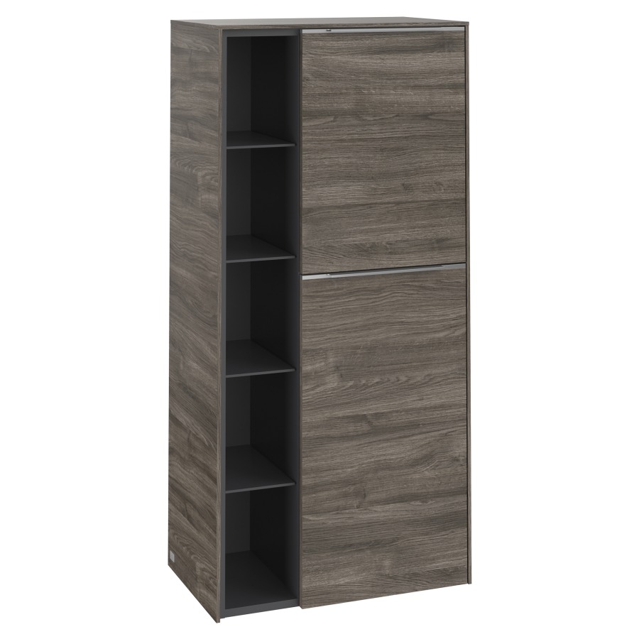 Armoire moyen SUBWAY 3.0
57,4 x 120,0 x 36,2 cm
armoire de tablette, 2 portes
2 tablettes, charnières à
droite, 1 niche ouverte à
gauche, 4 tablettes