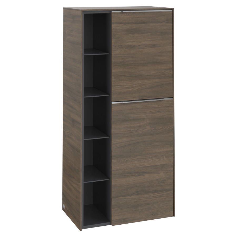 Armoire moyen SUBWAY 3.0
57,4 x 120,0 x 36,2 cm
armoire de tablette, 2 portes
2 tablettes, charnières à
droite, 1 niche ouverte à
gauche, 4 tablettes
