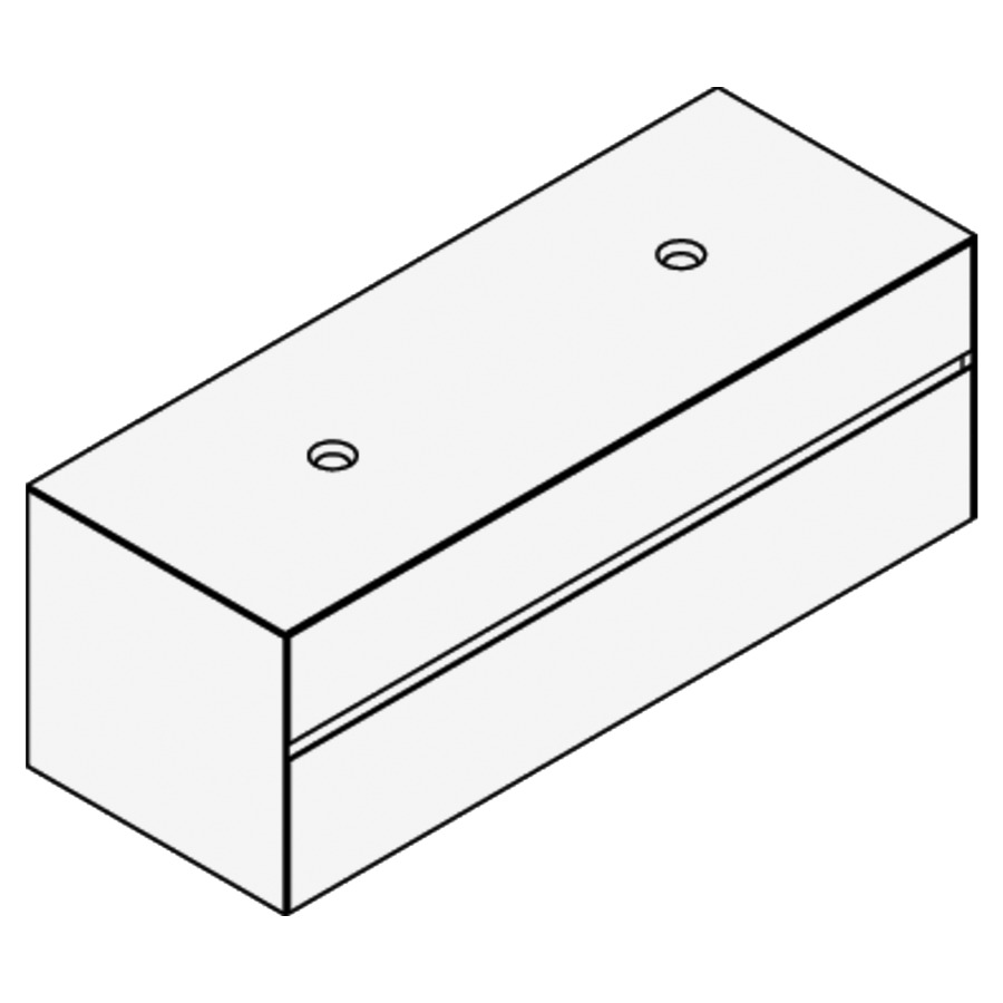 Élément inférieur KARMA MIXTE
141,1 x 49,8 x 52,0 cm
élément à 2 tiroirs
pour 2 lavabos à poser 248 156
157/158/159/160/161/162/163
164