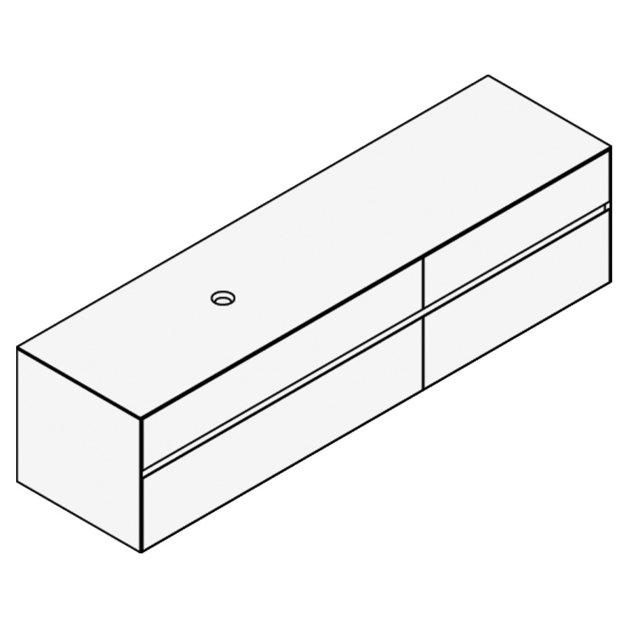 Élément inférieur KARMA MIXTE
200,9 x 49,8 x 52,0 cm
2 éléments à chacun 2 tiroirs
(120/80), pour lavabo à poser
248 156/157/158/159/160/161/
162/163/164 à gauche