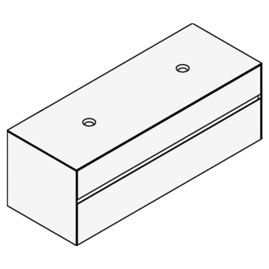 Élément inférieur KARMA CERAM
141,1 x 49,8 x 52,0 cm
élément à 2 tiroirs
pour 2 lavabos à poser 248 156
157/158/159/160/161/162/163
164