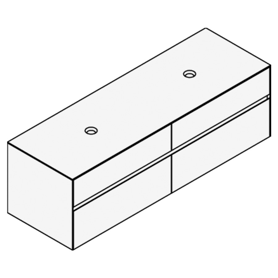 Élément inférieur KARMA CERAM
160,9 x 49,8 x 52,0 cm
2 éléments à chacun 2 tiroirs
pour lavabo à poser 248 156
157/158/159/160/161/162/163
164