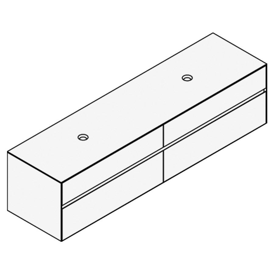 Élément inférieur KARMA CERAM
200,9 x 49,8 x 52,0 cm
2 éléments à chacun 2 tiroirs
pour lavabo à poser 248 156
157/158/159/160/161/162/163
164